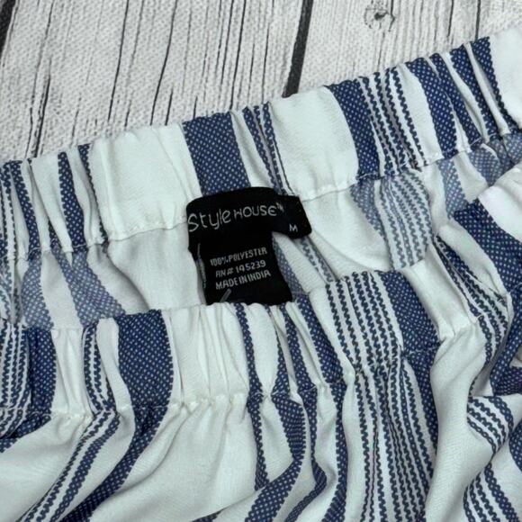 NWOT Style House White and Blue Striped Dress Size Medium - Picture 4 of 4